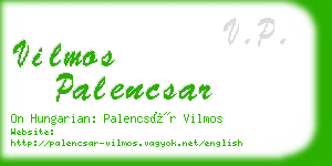 vilmos palencsar business card